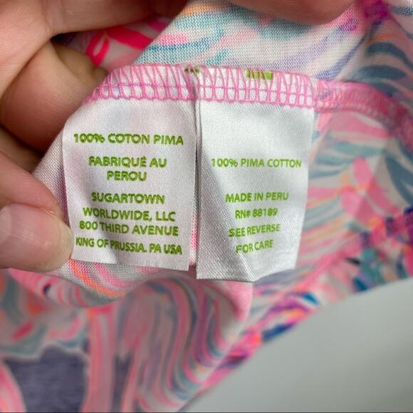 Lily Pulitzer Amina Pelican Pink Head in the Sand dress size XXS pima cotton - Picture 11 of 14